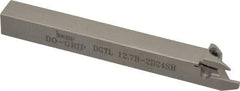 Iscar - External Grooving/Parting, 0.95mm Max Cut of Depth, 0.075" Min Groove Width, 4.7" OAL, Left Hand Indexable Grooving Cutoff Toolholder - 1/2" Shank Height x 1/2" Shank Width, DG. 1../DG. 2.. Insert Style, DGT Toolholder Style, Series Do Grip - USA Tool & Supply