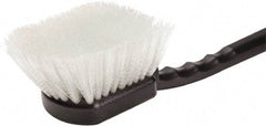 Harper Brush - 2-1/4" Bristle Length, Nylon Utility Scrub Brush - 3-1/2" x 3-1/2" Long x 3" Wide Head, 10" OAL, Easy Grip Handle, Black, Polypropylene Block - USA Tool & Supply