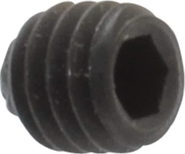 Unbrako - M3, 3mm OAL, Knurled Cup Point Set Screw - Grade 45H Alloy Steel, 1.5mm Key - USA Tool & Supply