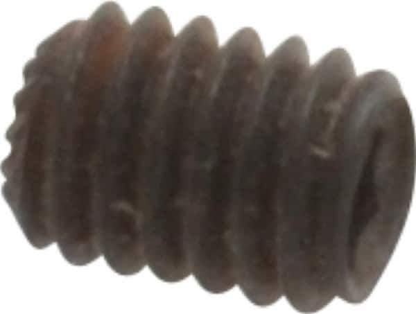 Unbrako - M3, 4mm OAL, Knurled Cup Point Set Screw - Grade 45H Alloy Steel, 1.5mm Key - USA Tool & Supply