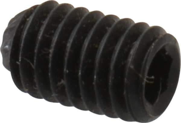 Unbrako - M3, 5mm OAL, Knurled Cup Point Set Screw - Grade 45H Alloy Steel, 1.5mm Key - USA Tool & Supply
