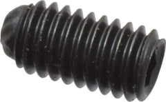 Unbrako - M3, 6mm OAL, Knurled Cup Point Set Screw - Grade 45H Alloy Steel, 1.5mm Key - USA Tool & Supply