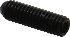 Unbrako - M3, 10mm OAL, Knurled Cup Point Set Screw - Grade 45H Alloy Steel, 1.5mm Key - USA Tool & Supply