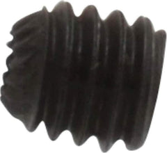Unbrako - M4, 4mm OAL, Knurled Cup Point Set Screw - Grade 45H Alloy Steel, 2mm Key - USA Tool & Supply