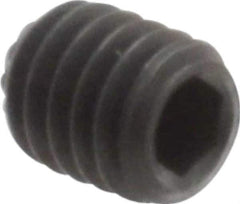 Unbrako - M4, 5mm OAL, Knurled Cup Point Set Screw - Grade 45H Alloy Steel, 2mm Key - USA Tool & Supply