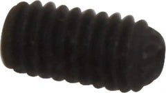 Unbrako - M4, 8mm OAL, Knurled Cup Point Set Screw - Grade 45H Alloy Steel, 2mm Key - USA Tool & Supply