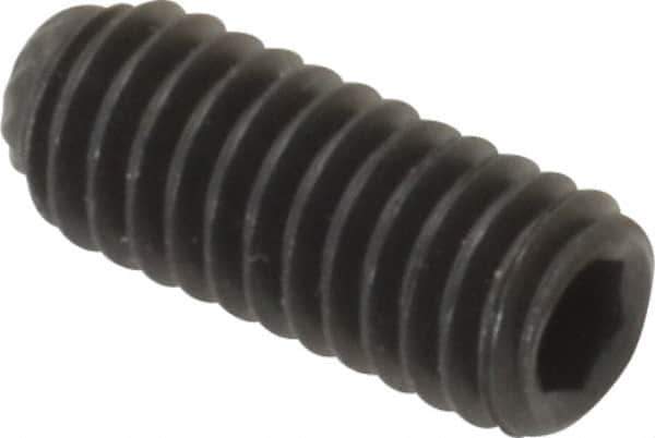 Unbrako - M4, 10mm OAL, Knurled Cup Point Set Screw - Grade 45H Alloy Steel, 2mm Key - USA Tool & Supply