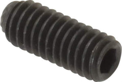 Unbrako - M4, 10mm OAL, Knurled Cup Point Set Screw - Grade 45H Alloy Steel, 2mm Key - USA Tool & Supply