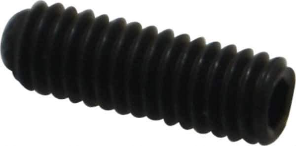 Unbrako - M4, 12mm OAL, Knurled Cup Point Set Screw - Grade 45H Alloy Steel, 2mm Key - USA Tool & Supply