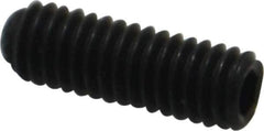 Unbrako - M4, 12mm OAL, Knurled Cup Point Set Screw - Grade 45H Alloy Steel, 2mm Key - USA Tool & Supply