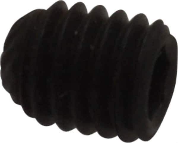 Unbrako - M5, 6mm OAL, Knurled Cup Point Set Screw - Grade 45H Alloy Steel, 2.5mm Key - USA Tool & Supply