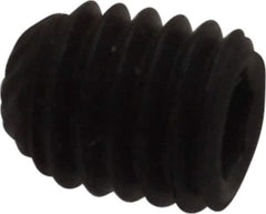 Unbrako - M5, 6mm OAL, Knurled Cup Point Set Screw - Grade 45H Alloy Steel, 2.5mm Key - USA Tool & Supply