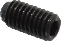Unbrako - M5, 10mm OAL, Knurled Cup Point Set Screw - Grade 45H Alloy Steel, 2.5mm Key - USA Tool & Supply