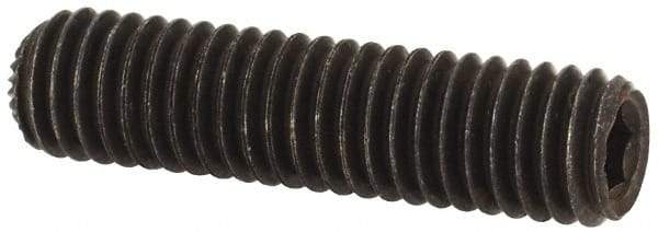Unbrako - M5, 20mm OAL, Knurled Cup Point Set Screw - Grade 45H Alloy Steel, 2.5mm Key - USA Tool & Supply