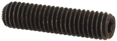 Unbrako - M5, 20mm OAL, Knurled Cup Point Set Screw - Grade 45H Alloy Steel, 2.5mm Key - USA Tool & Supply