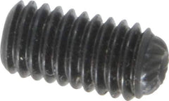 Unbrako - M6, 12mm OAL, Knurled Cup Point Set Screw - Grade 45H Alloy Steel, 3mm Key - USA Tool & Supply