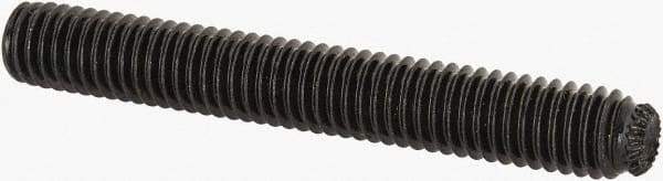 Unbrako - M6, 45mm OAL, Knurled Cup Point Set Screw - Grade 45H Alloy Steel, 3mm Key - USA Tool & Supply