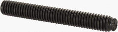 Unbrako - M6, 45mm OAL, Knurled Cup Point Set Screw - Grade 45H Alloy Steel, 3mm Key - USA Tool & Supply