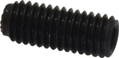 Unbrako - M8, 20mm OAL, Knurled Cup Point Set Screw - Grade 45H Alloy Steel, 4mm Key - USA Tool & Supply