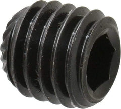 Unbrako - M10, 10mm OAL, Knurled Cup Point Set Screw - Grade 45H Alloy Steel, 5mm Key - USA Tool & Supply