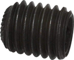Unbrako - M10, 12mm OAL, Knurled Cup Point Set Screw - Grade 45H Alloy Steel, 5mm Key - USA Tool & Supply