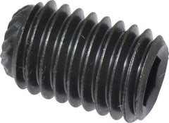 Unbrako - M10, 16mm OAL, Knurled Cup Point Set Screw - Grade 45H Alloy Steel, 5mm Key - USA Tool & Supply