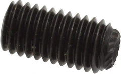 Unbrako - M10, 20mm OAL, Knurled Cup Point Set Screw - Grade 45H Alloy Steel, 5mm Key - USA Tool & Supply