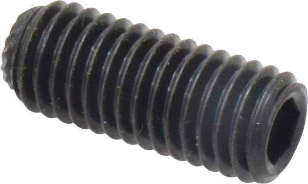 Unbrako - M10, 25mm OAL, Knurled Cup Point Set Screw - Grade 45H Alloy Steel, 5mm Key - USA Tool & Supply