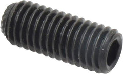 Unbrako - M10, 25mm OAL, Knurled Cup Point Set Screw - Grade 45H Alloy Steel, 5mm Key - USA Tool & Supply