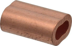 Value Collection - 1/16" Oval Compression Sleeve - Copper - USA Tool & Supply