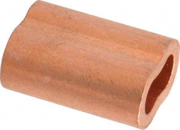 Value Collection - 1/4" Oval Compression Sleeve - Copper - USA Tool & Supply