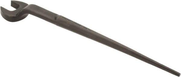 Proto - 1-1/2" Standard Spud Handle Open End Wrench - 19-1/2" OAL, Single End, Black Finish - USA Tool & Supply