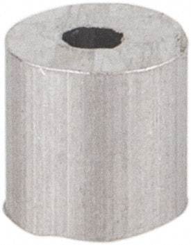 Value Collection - 1/16" Round Stop Compression Sleeve - Aluminum - USA Tool & Supply
