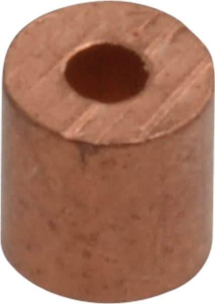 Value Collection - 1/16" Round Stop Compression Sleeve - Copper - USA Tool & Supply