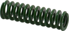 Associated Spring Raymond - 10mm Hole Diam, 5mm Rod Diam, 1-1/4" Free Length, Green Die Spring - 111.4 N Max Deflection, 13.1mm Max Deflection, Light Duty, Chromium Alloy Steel - USA Tool & Supply