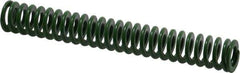 Associated Spring Raymond - 12.5mm Hole Diam, 6.3mm Rod Diam, 3-1/2" Free Length, Green Die Spring - 197.1 N Max Deflection, 36.5mm Max Deflection, Light Duty, Chromium Alloy Steel - USA Tool & Supply