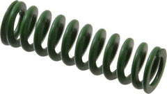 Associated Spring Raymond - 16mm Hole Diam, 8mm Rod Diam, 2" Free Length, Green Die Spring - 328.1 N Max Deflection, 20.9mm Max Deflection, Light Duty, Chromium Alloy Steel - USA Tool & Supply