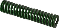 Associated Spring Raymond - 20mm Hole Diam, 10mm Rod Diam, 3-1/2" Free Length, Green Die Spring - 490 N Max Deflection, 35mm Max Deflection, Light Duty, Chromium Alloy Steel - USA Tool & Supply