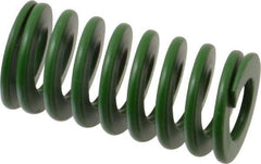 Associated Spring Raymond - 25mm Hole Diam, 12.5mm Rod Diam, 2" Free Length, Green Die Spring - 880 N Max Deflection, 20mm Max Deflection, Light Duty, Chromium Alloy Steel - USA Tool & Supply