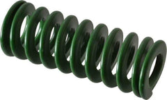 Associated Spring Raymond - 25mm Hole Diam, 12.5mm Rod Diam, 2-1/2" Free Length, Green Die Spring - 880 N Max Deflection, 25mm Max Deflection, Light Duty, Chromium Alloy Steel - USA Tool & Supply