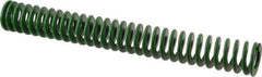 Associated Spring Raymond - 32mm Hole Diam, 16mm Rod Diam, 10" Free Length, Green Die Spring - 1275 N Max Deflection, 102mm Max Deflection, Light Duty, Chromium Alloy Steel - USA Tool & Supply