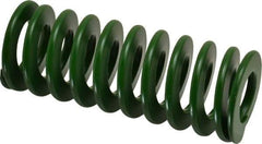 Associated Spring Raymond - 40mm Hole Diam, 20mm Rod Diam, 4" Free Length, Green Die Spring - 1763 N Max Deflection, 41mm Max Deflection, Light Duty, Chromium Alloy Steel - USA Tool & Supply