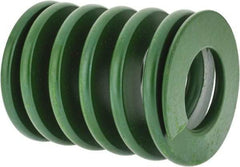 Associated Spring Raymond - 50mm Hole Diam, 25mm Rod Diam, 2-1/2" Free Length, Green Die Spring - 3900 N Max Deflection, 25mm Max Deflection, Light Duty, Chromium Alloy Steel - USA Tool & Supply