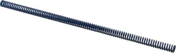 Associated Spring Raymond - 12.5mm Hole Diam, 6.3mm Rod Diam, 12" Free Length, Blue Die Spring - 243.6 N Max Deflection, 116mm Max Deflection, Medium Duty, Chromium Alloy Steel - USA Tool & Supply