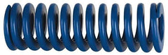 Associated Spring Raymond - 40mm Hole Diam, 20mm Rod Diam, 10" Free Length, Blue Die Spring - 2859.5 N Max Deflection, 95mm Max Deflection, Medium Duty, Chromium Alloy Steel - USA Tool & Supply