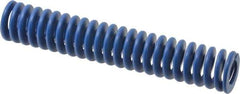 Associated Spring Raymond - 25mm Hole Diam, 12.5mm Rod Diam, 5-1/2" Free Length, Blue Die Spring - 1206.4 N Max Deflection, 52mm Max Deflection, Medium Duty, Chromium Alloy Steel - USA Tool & Supply