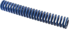 Associated Spring Raymond - 50mm Hole Diam, 25mm Rod Diam, 12" Free Length, Blue Die Spring - 4400.3999 N Max Deflection, 114mm Max Deflection, Medium Duty, Chromium Alloy Steel - USA Tool & Supply