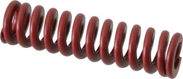 Associated Spring Raymond - 20mm Hole Diam, 10mm Rod Diam, 3" Free Length, Red Die Spring - 1373.1 N Max Deflection, 23mm Max Deflection, Strong Duty, Chromium Alloy Steel - USA Tool & Supply