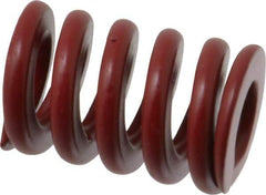 Associated Spring Raymond - 25mm Hole Diam, 12.5mm Rod Diam, 1-1/2" Free Length, Red Die Spring - 2409 N Max Deflection, 11mm Max Deflection, Strong Duty, Chromium Alloy Steel - USA Tool & Supply