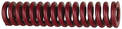 Associated Spring Raymond - 50mm Hole Diam, 25mm Rod Diam, 10" Free Length, Red Die Spring - 6764 N Max Deflection, 76mm Max Deflection, Strong Duty, Chromium Alloy Steel - USA Tool & Supply